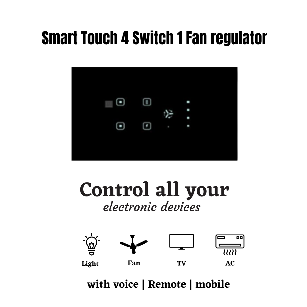 Best 4 module smart touch switch with fan