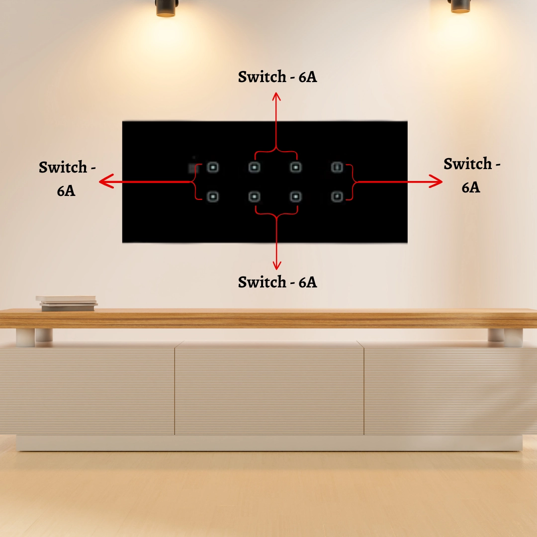 6 module smart switch board  automation india
