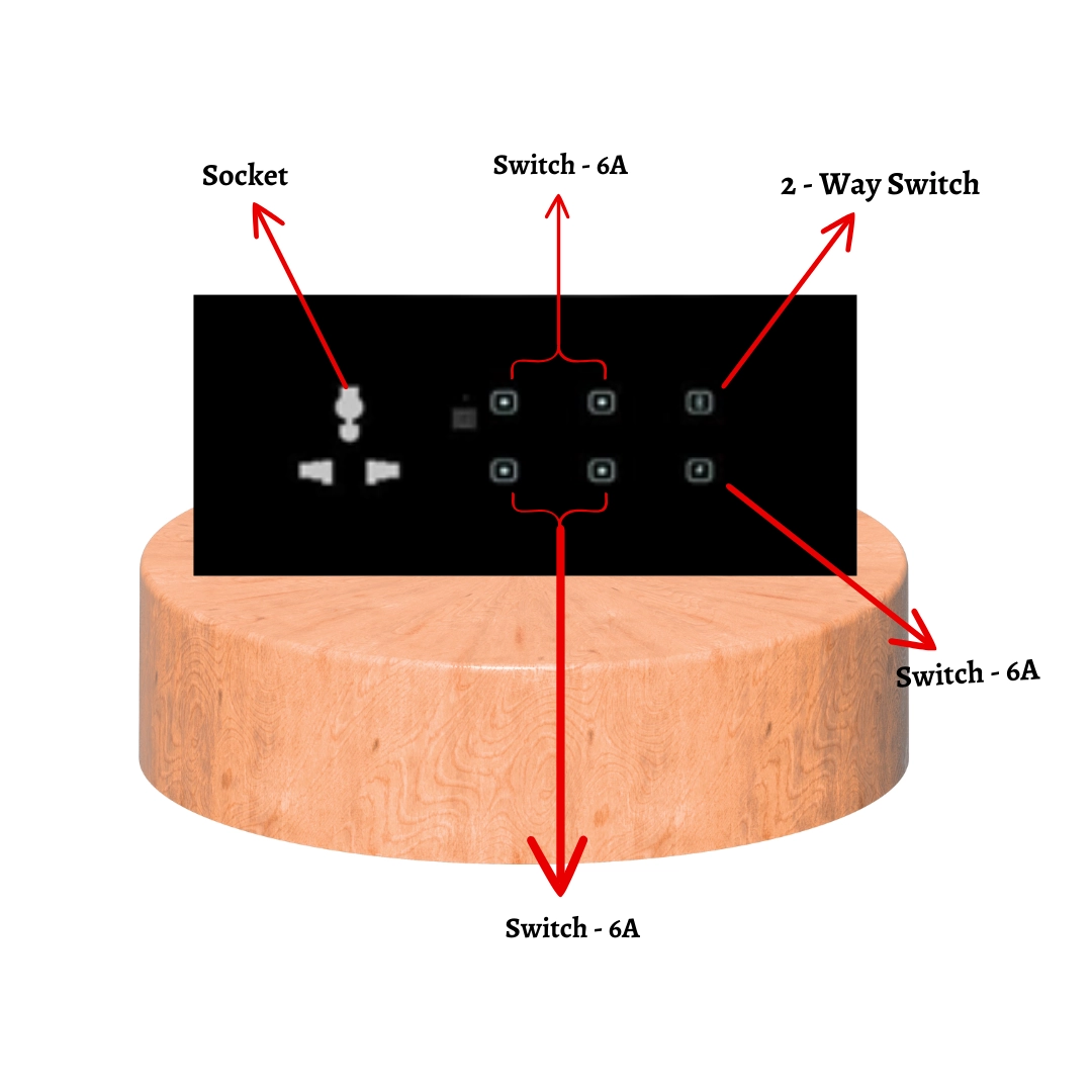 6 module smart switch board  automation india