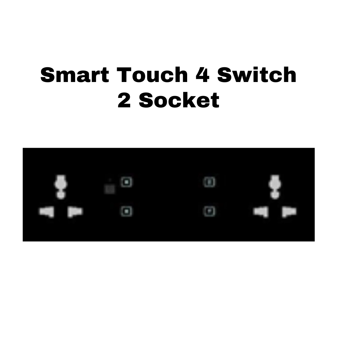 Best 8 module smart touch switch 4 switch and 2 socket