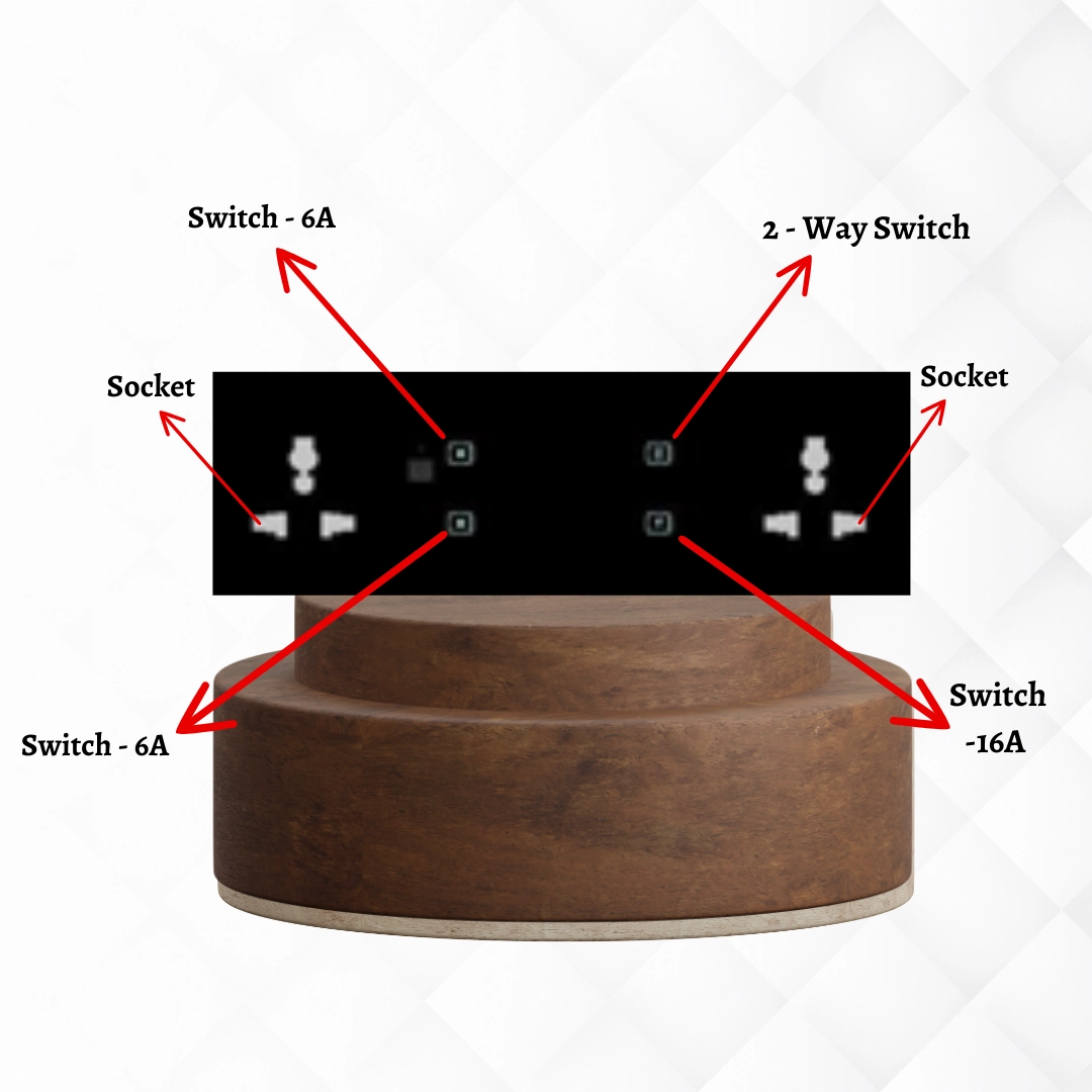 Best 8 module smart touch switch 4 switch and 2 socket