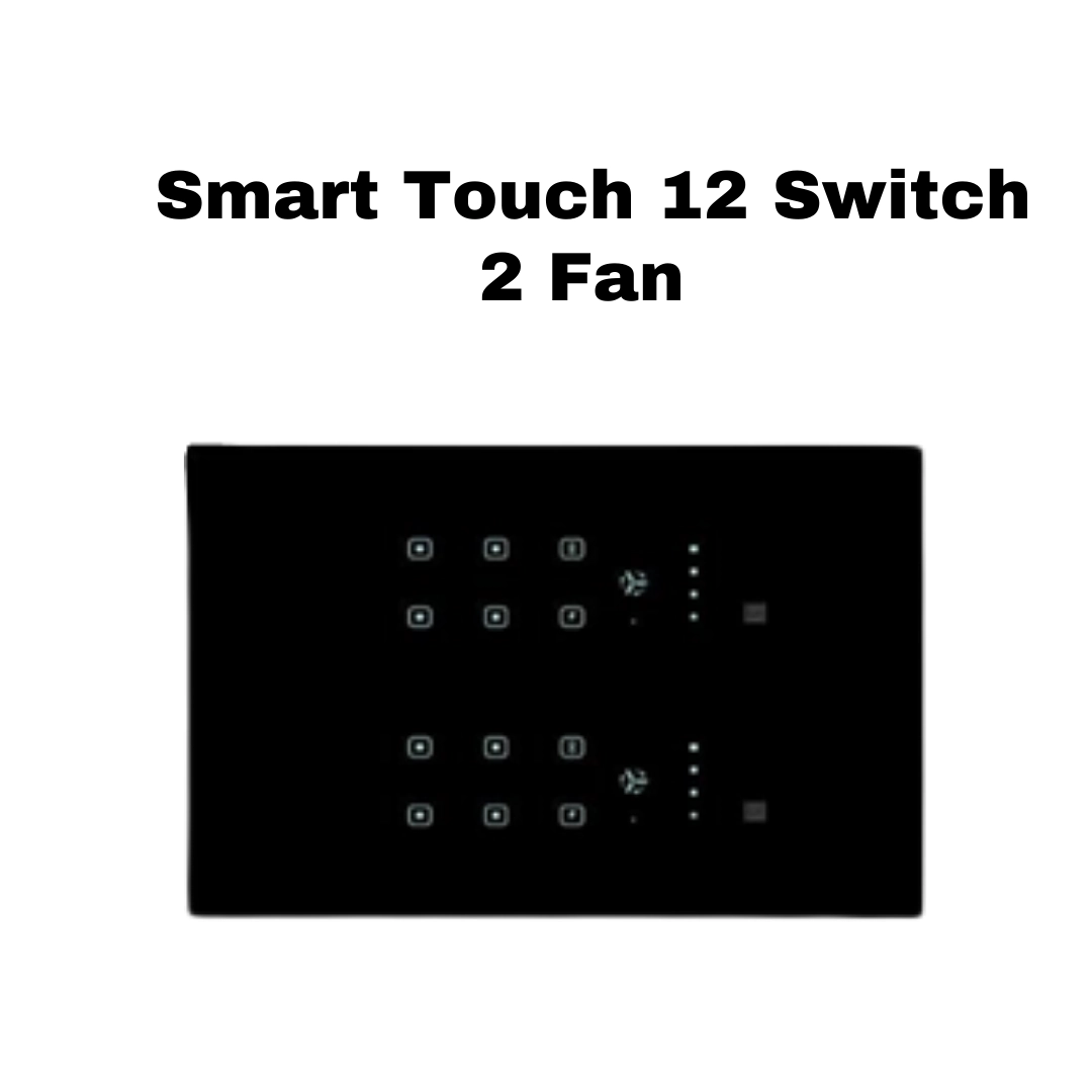 12 module smart touch 12 switch and 2 fan board automation india